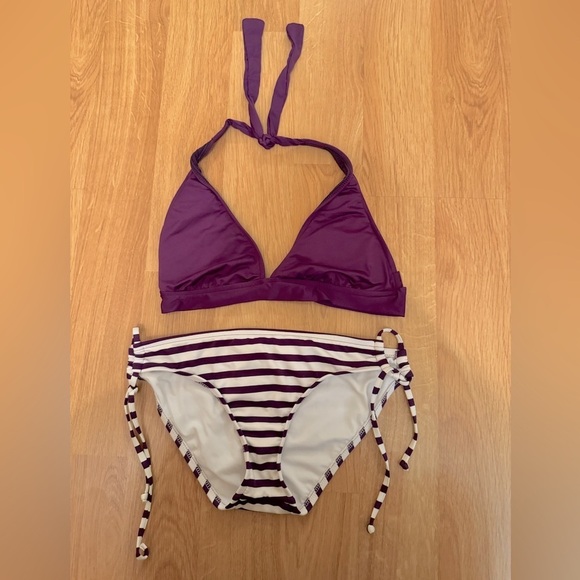 Target Other - Purple and white stripped bikini from target